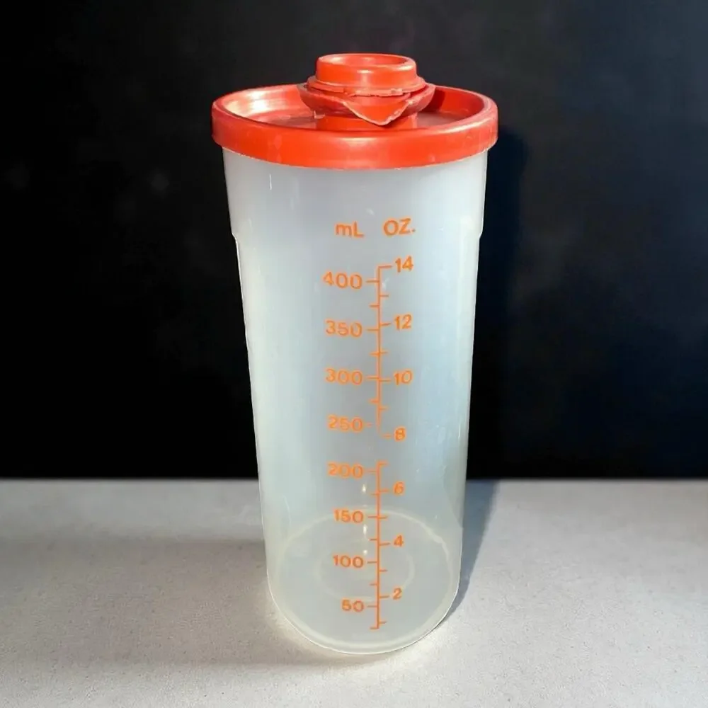 Tupperware Sweet Saver Syrup Dispenser Honey Paprika Red 640 641 642 Vintage